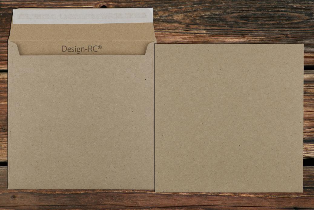 Briefhüllen 160x160 mm Haftklebend Recycling Grau 140 g/qm